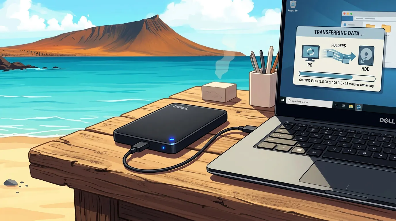 Move your data to a new computer on Lanzarote